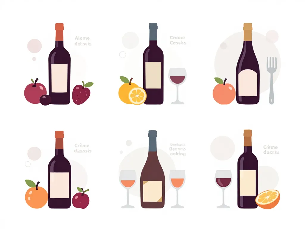 Différentes bouteilles de crème de cassis usage cocktail cuisine