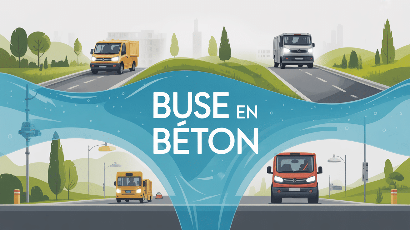 illustration buse en beton aménagment extérieur