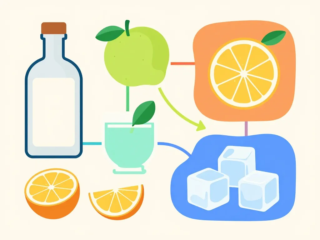 diagramme elements cocktail gin équilibre acide sucre amertume