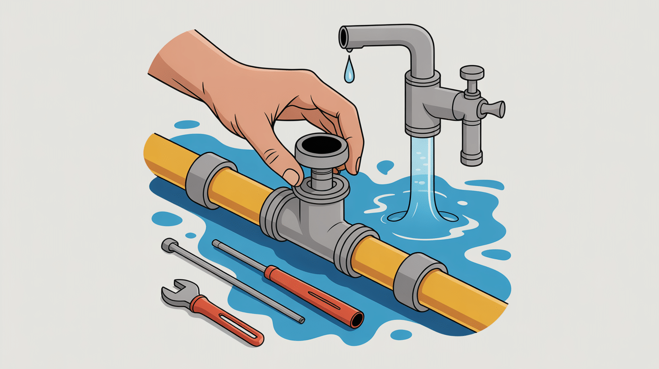 Comment remplacer un robinet autoperceur en sécurité, illustration centrale