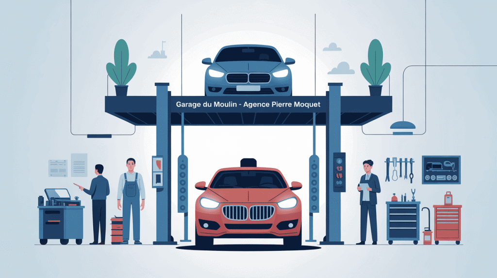 Garage du Moulin – agence Pierre Moquet illustration de confiance du garage