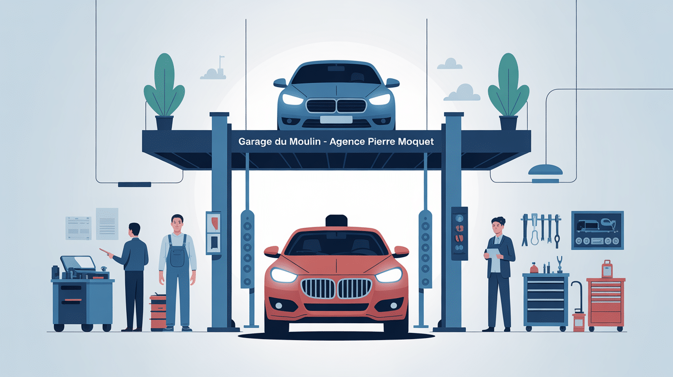 Garage du Moulin – agence Pierre Moquet illustration de confiance du garage