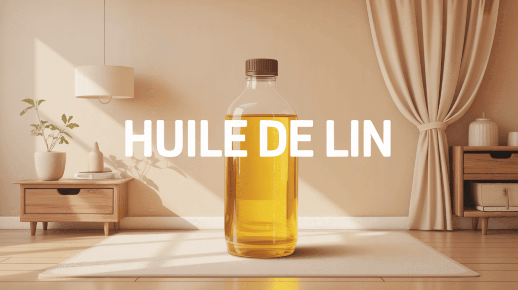 Illustration huile de lin bois danger sécurité protection meubles