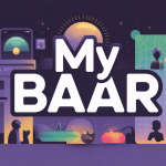 Illustration my baar dans différents contextes modernes