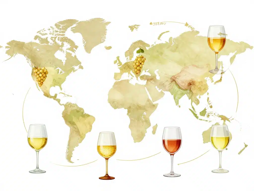 Diagramme styles vin blanc sucré international