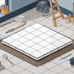 tarif pose carrelage 60x60 au m2 illustration étapes chantier