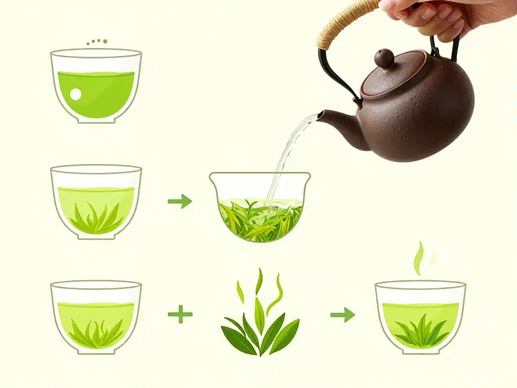 préparation thé vert sencha infusion kyusu étapes