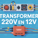 illustration transformer du 220v en 12v domestique sécurité
