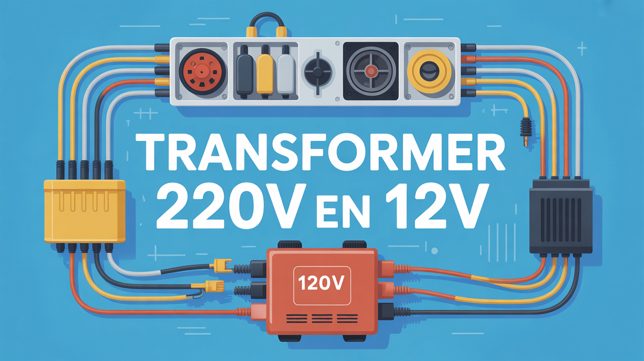 illustration transformer du 220v en 12v domestique sécurité