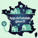 Carte France et logements, transparence immobilière app.dvf.etalab.gouv.fr