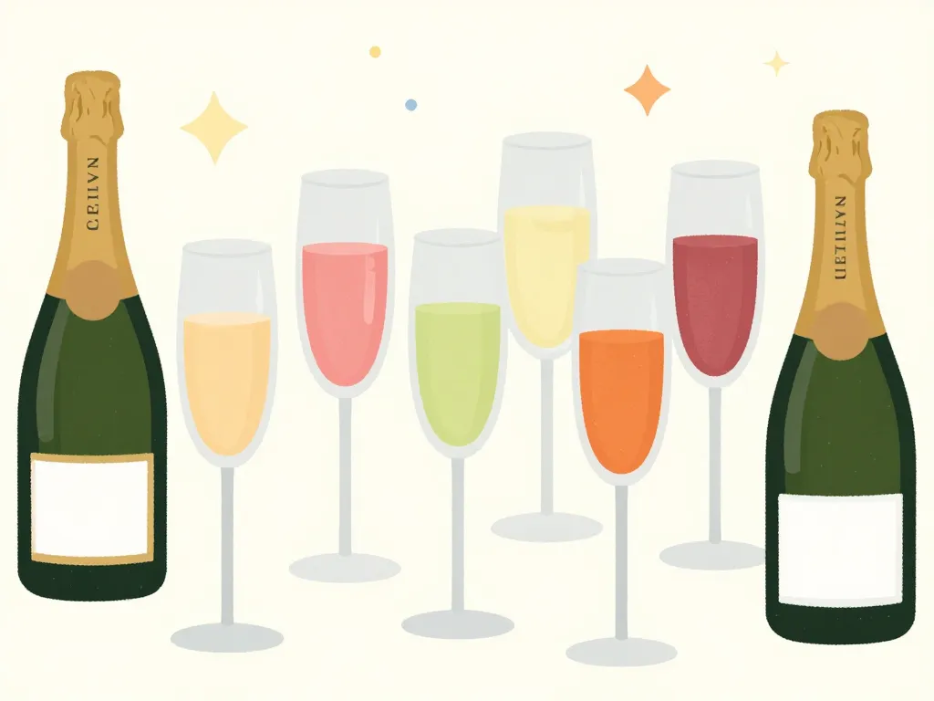 Différentes variantes kir royal en flûte, champagne et crémant