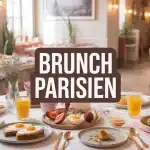brunch parisien avec plats faits maison sur table cosy