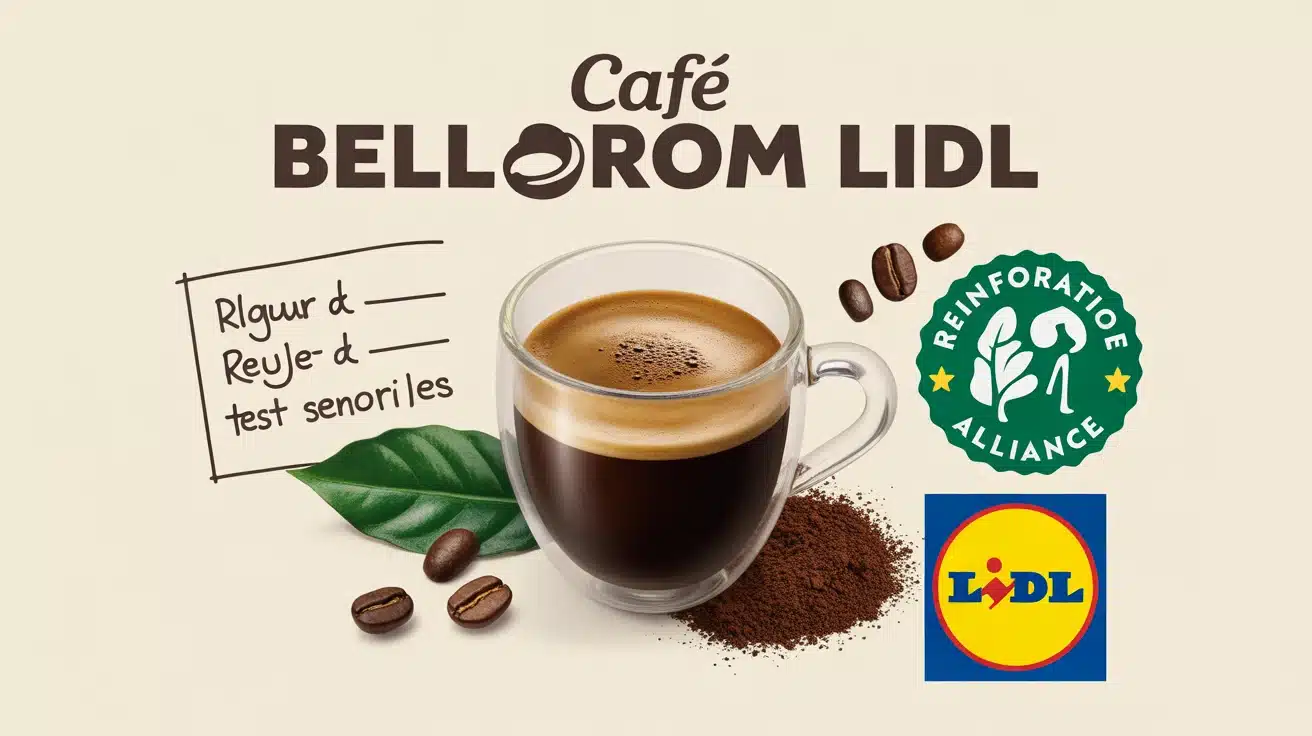 Tasse d'espresso café Bellarom Lidl avec crema dense