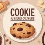 Illustration cookie au beurre de cacahuète avec ingrédients clés