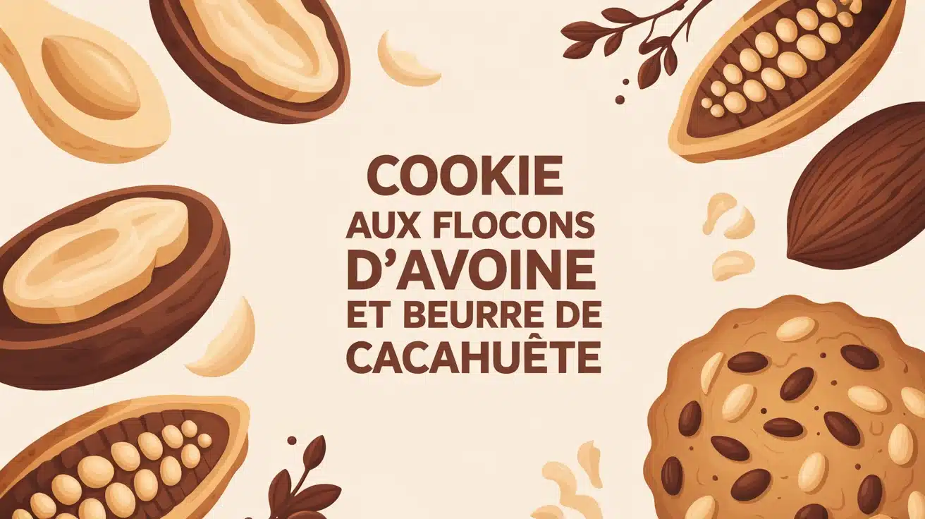 cookie aux flocons d avoine et beurre de cacahuète illustration vectorielle