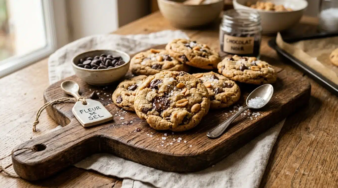 Cookies moelleux au beurre de cacahuète et pépites de chocolat noir