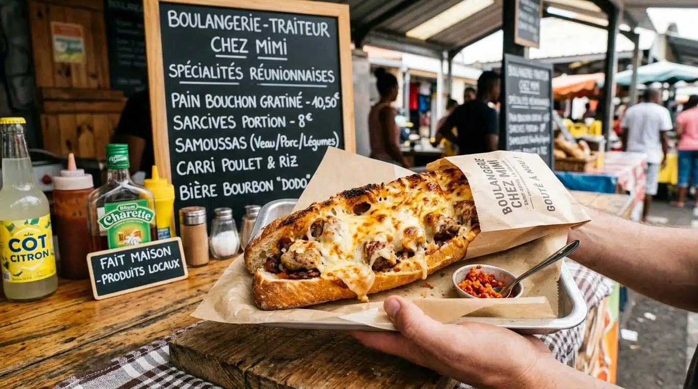 Pain bouchon gratiné réunionnais traditionnel