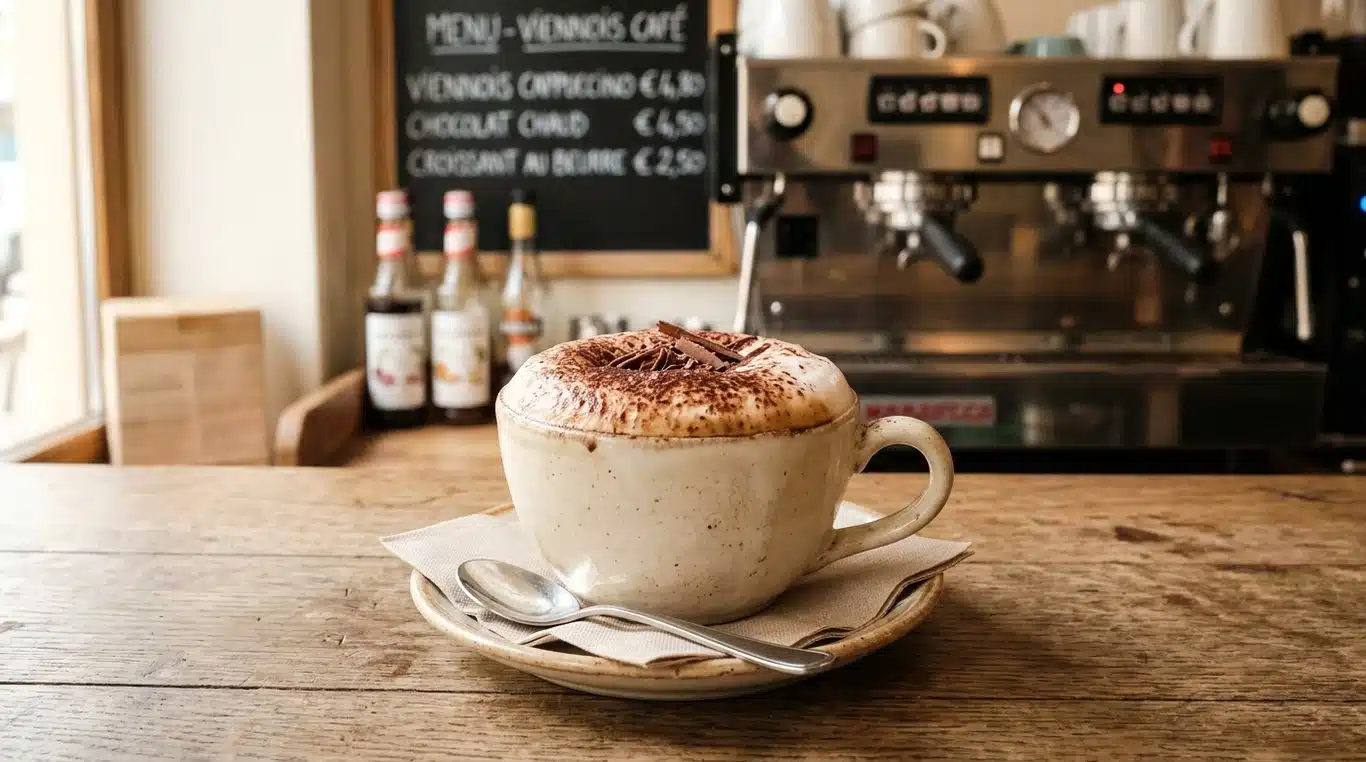 Cappuccino viennois préparé avec une machine à café Cecotec