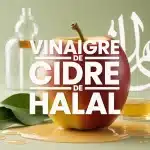 Illustration vectorielle vinaigre de cidre halal fermentation et pureté
