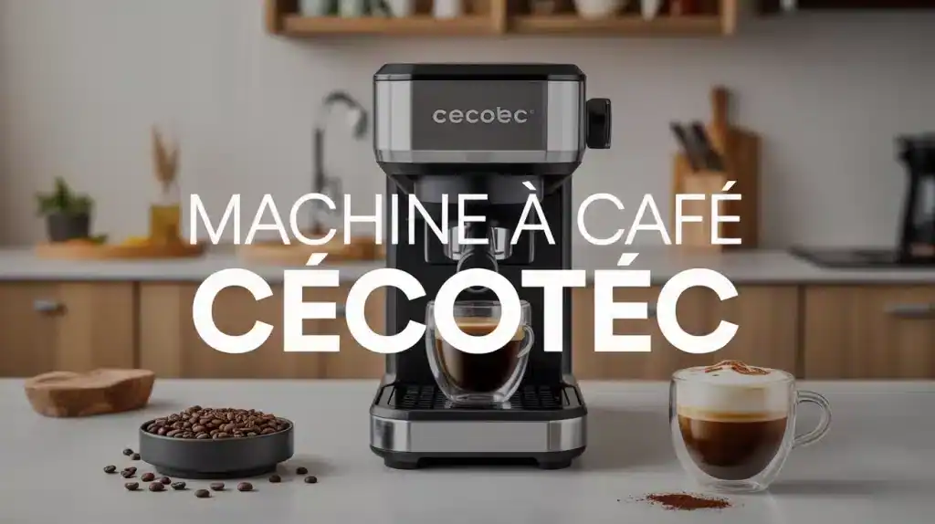 Machine à café Cecotec moderne sur plan de travail
