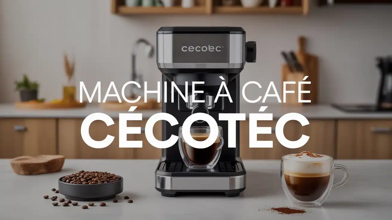 Machine à café Cecotec moderne sur plan de travail