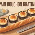 pain bouchon gratiné avec fromage fondu