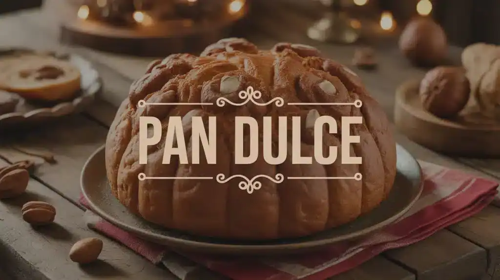 Pan dulce argentin traditionnel avec fruits secs sur table rustique