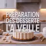 dessert raffiné en préparation la veille dans une cuisine moderne
