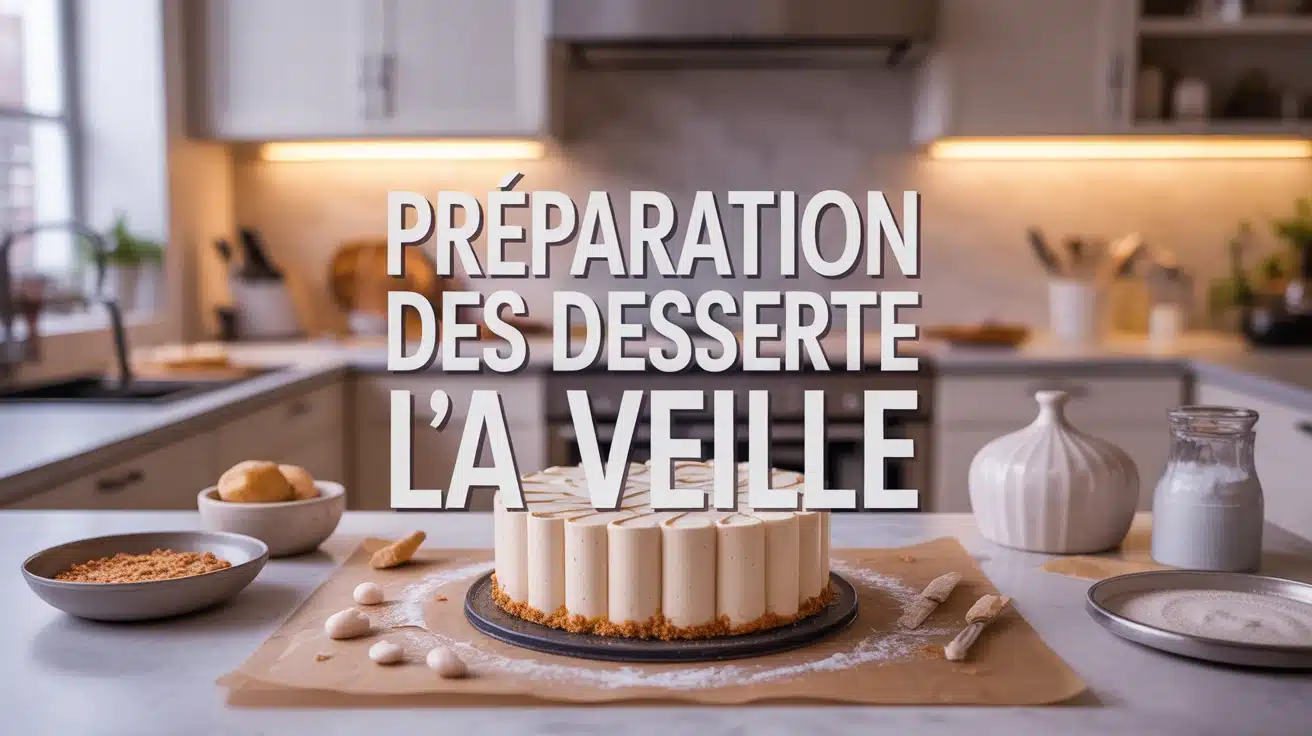 dessert raffiné en préparation la veille dans une cuisine moderne