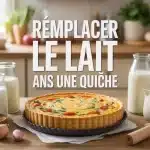 quiche dorée avec alternatives pour remplacer le lait dans une quiche