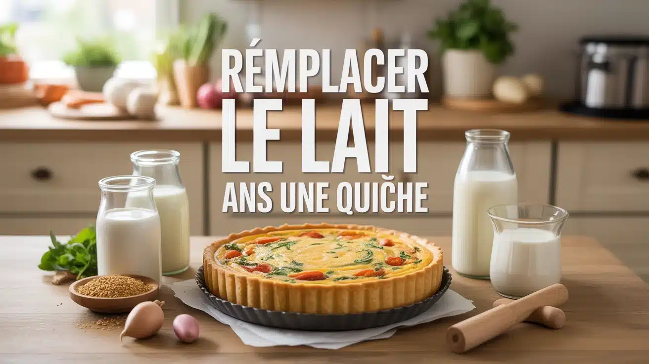 quiche dorée avec alternatives pour remplacer le lait dans une quiche