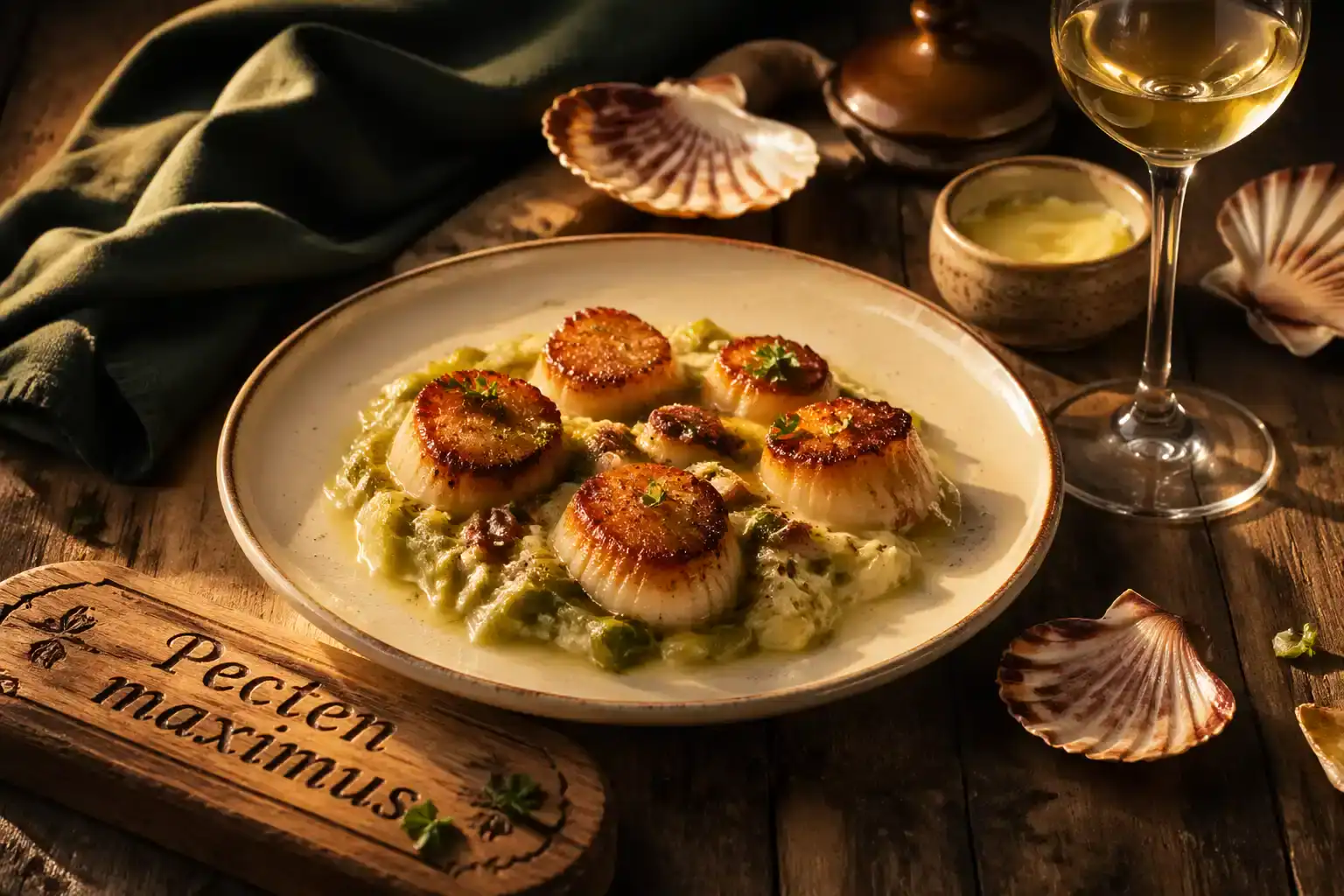 coquille saint jacques poêlée assiette gourmande
