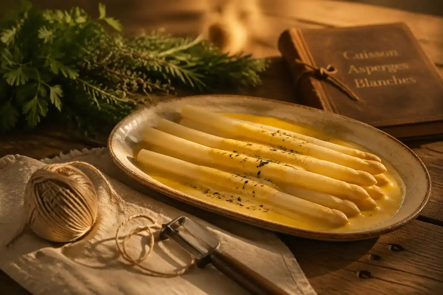 cuisson asperges blanches avec sauce mousseline