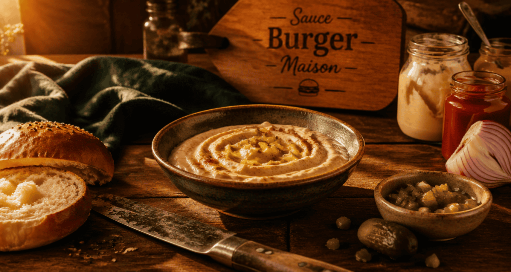 sauce burger maison avec ingrédients frais