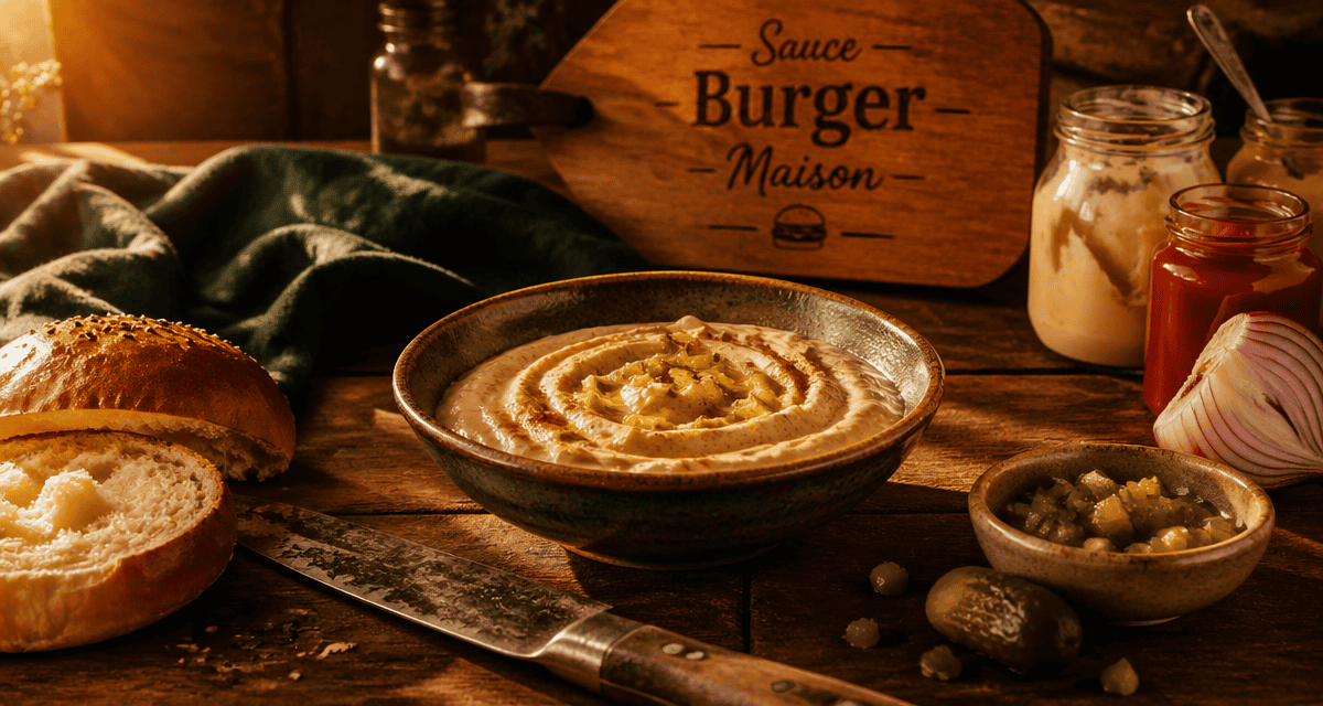 sauce burger maison avec ingrédients frais
