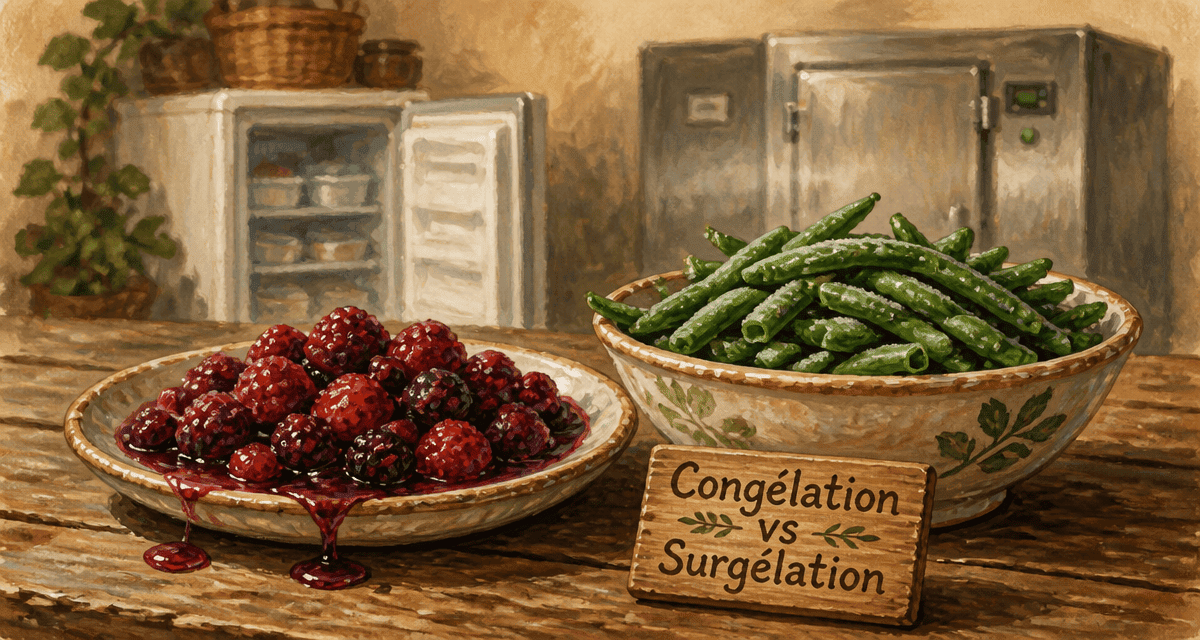 différence entre congélateur et surgélateur sur aliments