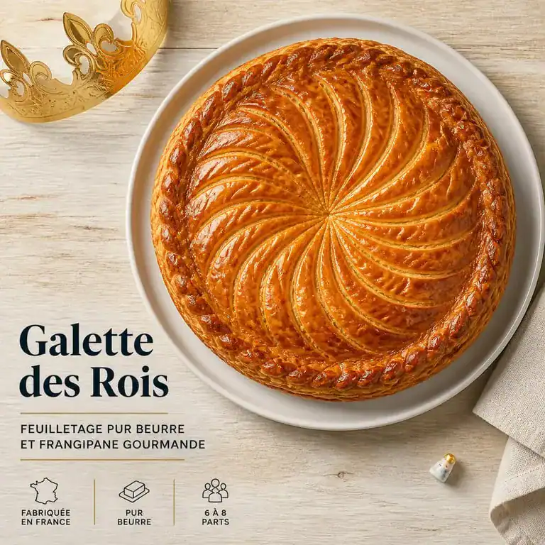 Galette des rois à la frangipane sans beurre avec compote de pommes
