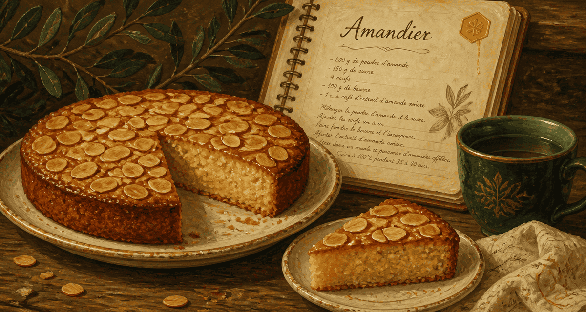 gateau poudre d'amande fondant doré