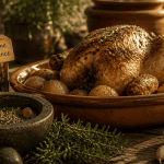 herbes de provence sur plat poulet rôti