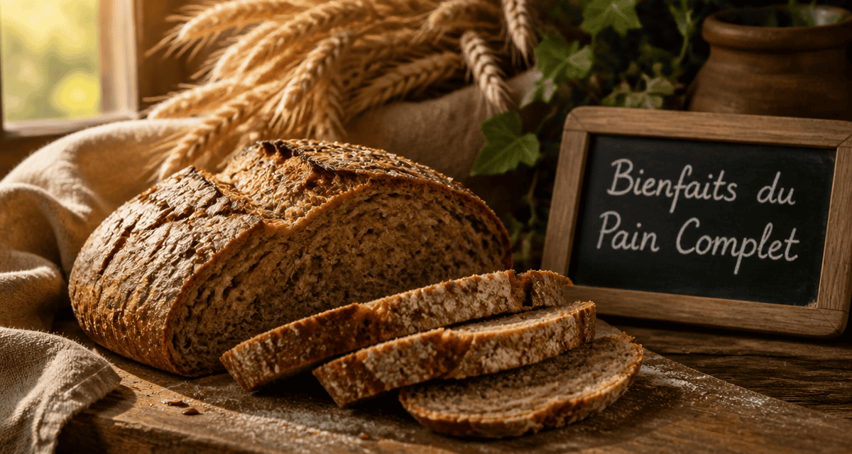 pain complet bienfait artisanal sur table