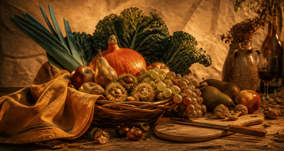 Panier fruit et legume automne cuisine