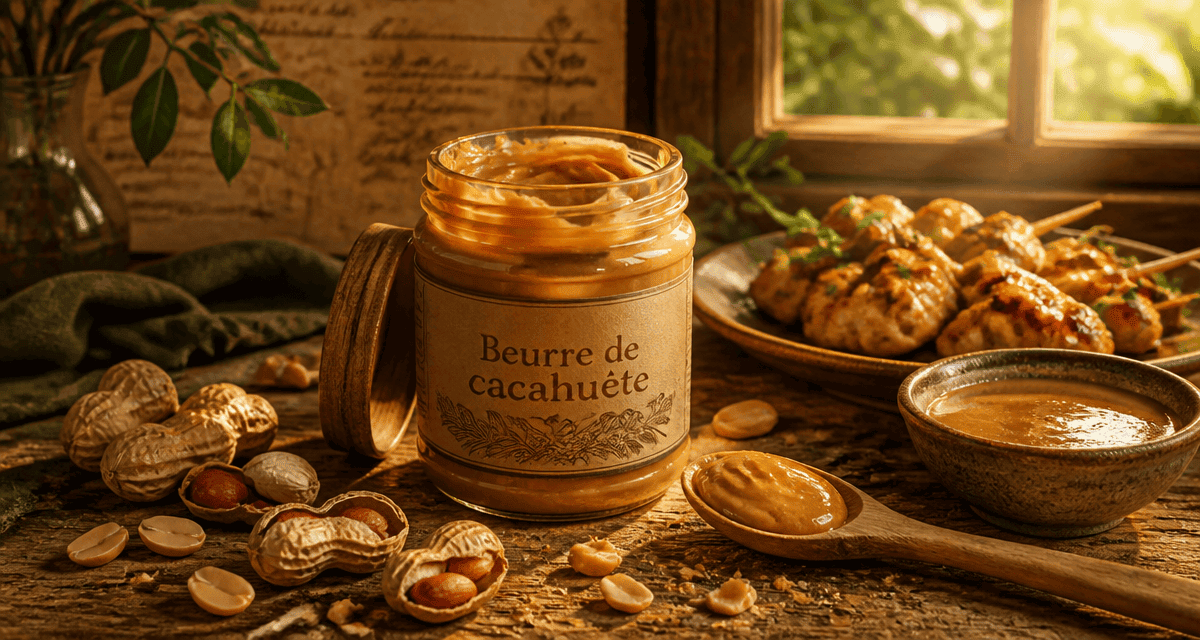 recette au beurre de cacahuete sur table rustique