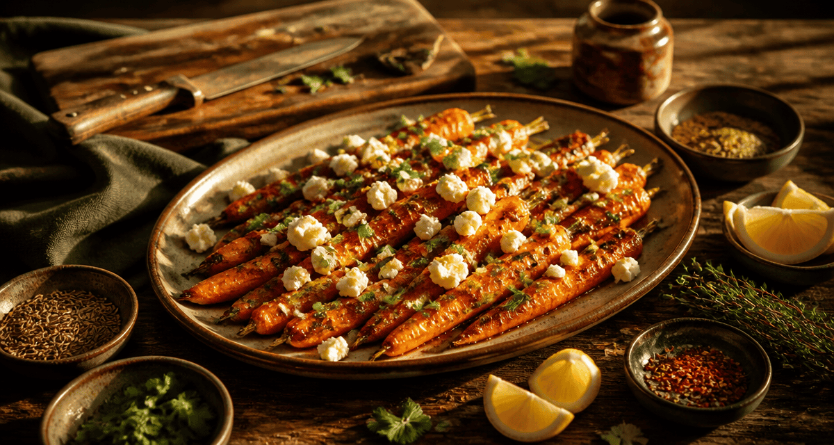 recette carotte rôtie miel cumin feta