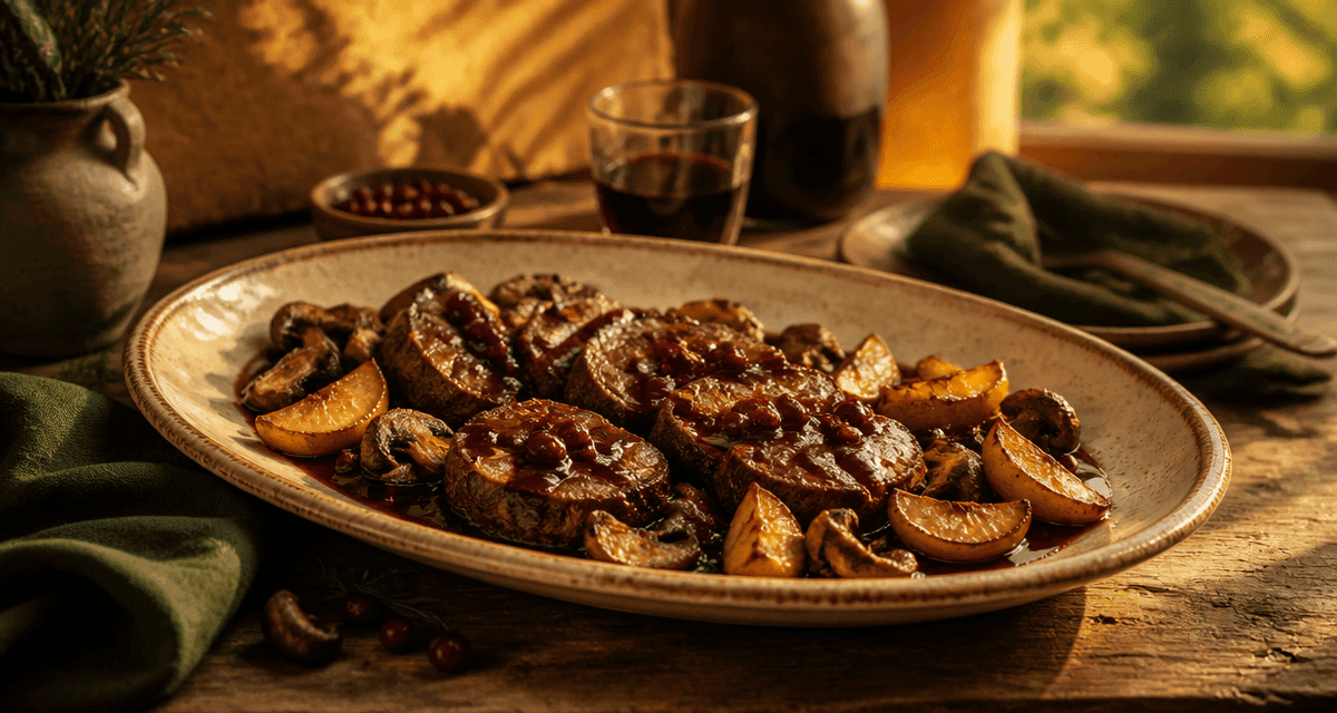 recette filet de sanglier à la poêle médaillons sauce vin rouge