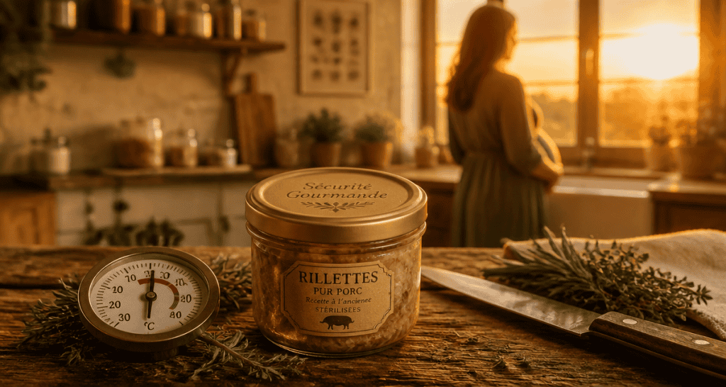 Rillette industrielle et grossesse bocal stérilisé femme enceinte