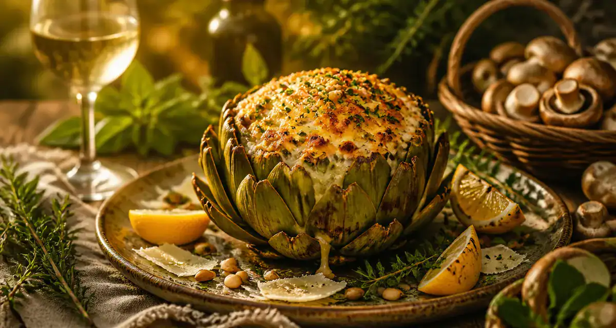 accompagnement artichaut farci fromage herbes