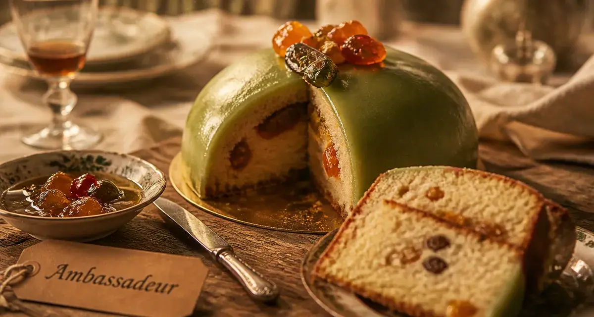 Ambassadeur gateau traditionnel aux fruits confits et kirsch