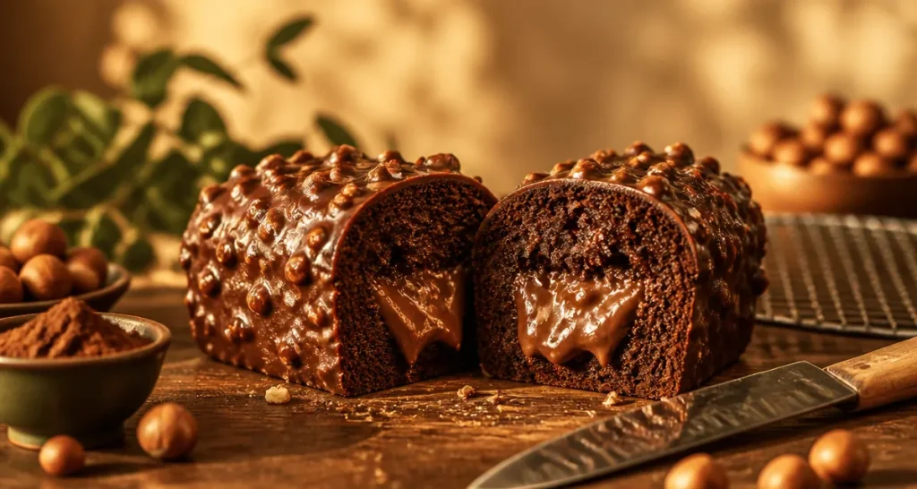 Cake chocolat praline : cœur fondant et glaçage craquant