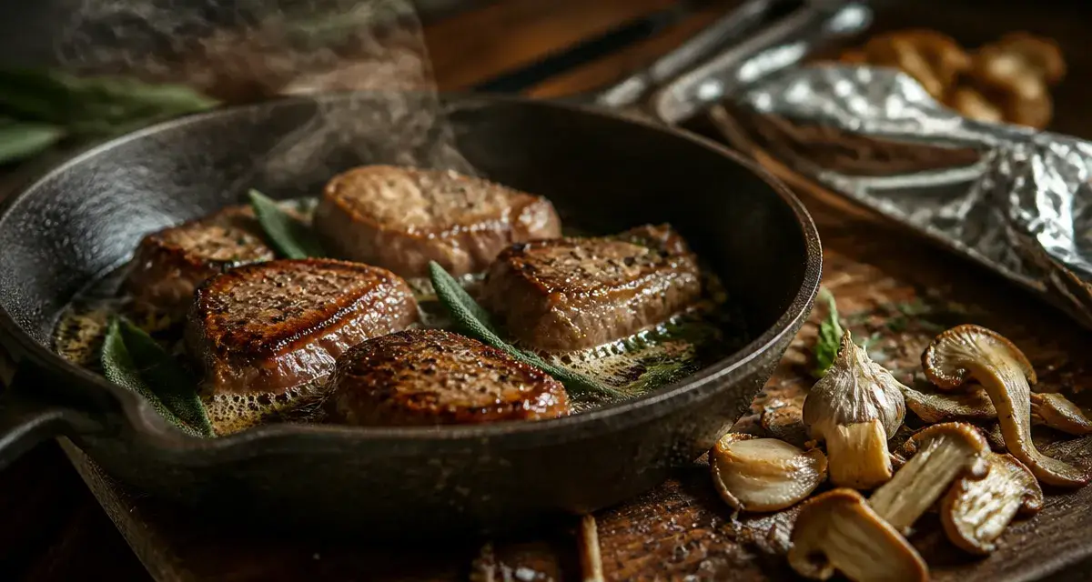 Comment faire cuire du sanglier à la poêle : filet doré en poêle