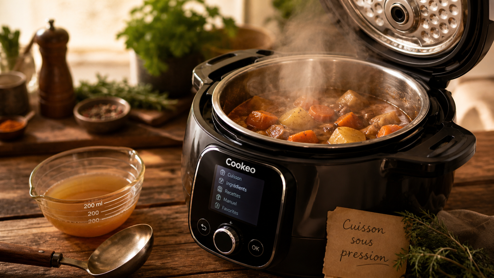 Cuisson rapide cookeo : légumes en sauce sous pression